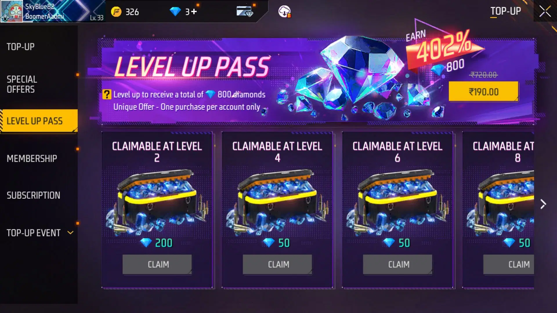 Diamond Spending Guide